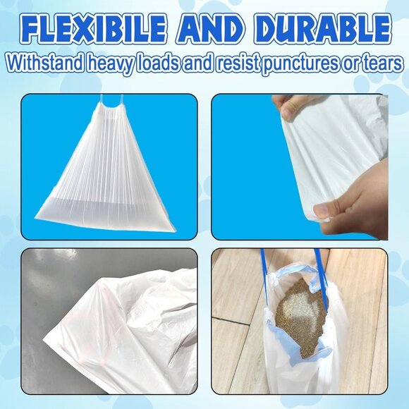 60-Count Extra-Thick Drawstring Cat Litter Box Liners - Picture 4 of 7